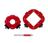 Rounded Corners Router Bit Template Professional Aluminum Alloy Router Table Corner Radius Jig with 8 Adjustable Radius Angles R10 to R50 for Woodworking Projects Picture Frames
