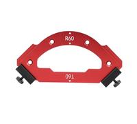 Rounded Corners Router Bit Template R60 T60, Woodworking Radius Jig for Accurate Corner Trimming, Aluminum Alloy Corner Radius Routing Template with Quick Clamp for Table Edges