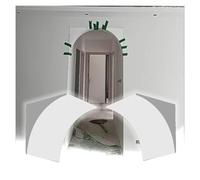 Rounded Doorway Arch, DIY Doorway Arch Kit Pack of 2 Pre-Curved Foam Half Circle Tops Multiple Sizes(39x39x39cm/15.4x15.4x15.4")