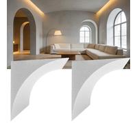 Rounded Doorway Arch Kit， 2-Pack Pre-Curved Foam Round Doorway Arch Kit, Modern Renovation, White, Multiple Sizes(32x32x32cm)