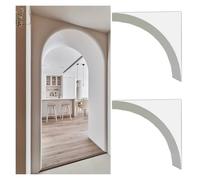 Rounded Doorway Arch kit DIY, Elegant Full Half Circle Top Interior Arched Door Frame, Universal Precurved Curved Drywall molding, Easy Home Renovation(Thick 35cm(13.8"),35x35cm(13.8x13.8"))