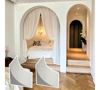 Rounded Doorway Arch Kit， Universal Curved Doorway Arch Kit 2 Pcs, Paintable Foam, Multiple Sizes(51x51x51cm/20.1x20.1x20.1")