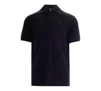 Rounded Micro Eagle Polo Shirt, male, Emporio Armani, Polo Shirts, Black, L, Tops L