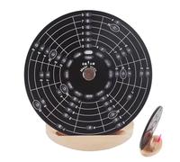 Rounded Of Fifths Music Theory Disc, Adorable Compact Aluminum Alloy Musics Learning Tool With Wooden Stand, Melody School Supplies for Writing And Understanding Music