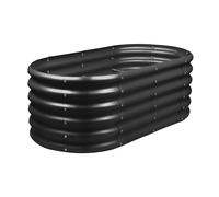 Harbour Housewares Rounded Raised Garden Bed - 120cm x 60cm x 45cm - Anthracite, Black