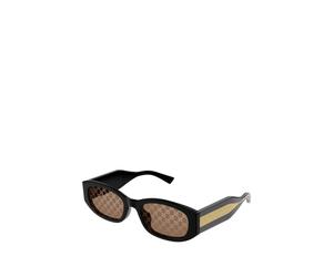 Rounded Rectangle Sunglasses - female - Gucci - Sunglasses - Black - 55 MM - Accessories 55 MM