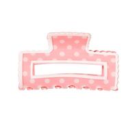 Rounded Teeth Hair Clip with Dotted Finish, B | PVC Rectangular Jaw Hairpin for Routine Wear, 1 Piece