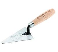 Rounded tip triangular forged pointing trowel with beech wood handle 125 x 75 mm