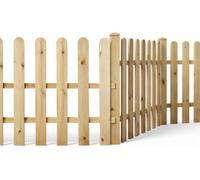 Rounded Top Picket Fence Panels 3Ft X 3Ft Pressure Treated 3 Pack