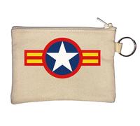 Roundel of The South Vietnam Air Force Key Chain Coin Purse Beige