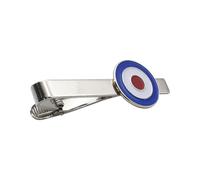 Roundel RAF Design Tie Clip with Gift Box, Silver, Enamel, 5.5cm, Blue, White and Red