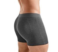 Rounderbum Men’s Dual Tech Padded Boxer Brief + Smart Package Cup - Removable Pads & Package Support, 3 Colors, Heather Charcoal, M
