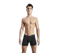 Rounderbum Men’s Lift Tech Boxer Brief - Hidden Band Butt Lifting Underwear, Long Inseam, No Padding, 2 Colors, Black, L