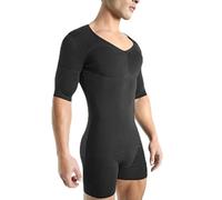 Rounderbum Men’s Muscle Tech Shirt with Removable Padding - Stealth Muscle Tee for Chest & Shoulder Boost, 1 Color, Black, Large