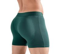 Rounderbum - Men's Padded Boxer Briefs with Cotton Modal Hero Green, Green, G