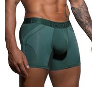 Rounderbum | Mens Underwear Boxer Briefs Anatomic Tech |with Butt Enhancing Pads Body Shaper |Round Bum Effect Removable Pads, Green, M