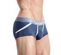 Rounderbum | Mens Underwear | Boxers for Men - Mini Trunk | Anatomic Tech - Shapewear Comfortable Underwear Cotton Underwear, Navy Anatomic Mini Trunk, S