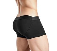 Rounderbum | Mens Underwear - Lift Jock Strap | Jockstraps for Men - Jock Brief | Push Up Effect - Butt Lifting Shapewear, Black Lift Trunk, M