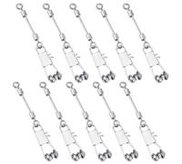 RoundFunny 100 Pcs Fly Fishing Tippet Rings 10 Lightweight Tippet Rings on a Clip Fly Fishing Trout Line Leaders Connectors 2mm 25lb