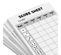 RoundFunny 200 Pack Bunco Score Sheets Large Print 6x9 Inches, Thick Paper Single Sided Score Pads, Ideal Refill for Bunco Game Kit, Party Supplies, Game Night Accessories