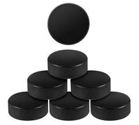 RoundFunny 6 Pcs 6/12 Pack Small Hockey Puck Bulk 1.4 x 0.5 Inch Mini Table Hockey Puck Accessories for Table Indoor Game Adults Fun Entertainment Equipment Gifts