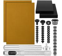 RoundFunny 87 Pcs DIY Holster Kit Include Thermoform Molding Foams Sheet Eyelet Hand Setter Cross Recessed Screw Head Open Slotted Fastener Rubber Washer for Making Knife Sheath(Classic,Desert Color)