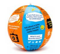 RoundFunny All About Me Breaking Ice Beach Ball 15 Inch Conversation Starter Ball Social Conversation Skill Development Balls for Fun Group Games Activity Party Supplies