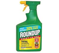 Roundup 119580 Total RTU 1L Plus 20% Extra Free Weed Killer Sprayer 1.2l Weedkiller Spray Garden Rootkiller Ready to Use Fast Action
