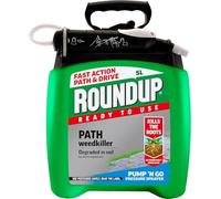 Roundup Ready to Use Path Weedkiller Pump ‘n Go 5L | Continuous Pressure Spray Systemic Root Killer | Fast Action for Patios Drives & Gravel | Treats up to 150m² | 5 Litre Large Value Pack