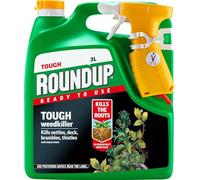 Roundup Tough Ready to Use Weedkiller 3L - Extra Strength Systemic Root Killer for Brambles Nettles Thistles and Dock - Fast Acting Visible Results in 48 Hours - Replant in Just 7 Days