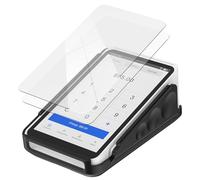 Rounkin Protective Case and Screen Protector for Square Terminal, Plastic Protective Hard Case Anti-Slip Grip Design, Anti-Scratch Tempered Glass Screen Protector(Black)