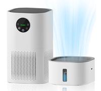 ROUNY 2-in-1 Air Purifier and Humidifier Combo, H13 True HEPA Filter, CADR 150m³/h, 20-50m² Coverage, ≤25dB Sleep Mode, Air Quality Display for Pets and Bedroom,AP-T2