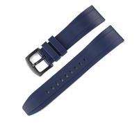 ROUREOX 18/20/22/24/26MM Waterproof Silicone Rubber Watch Strap Straight End Sports Band Breathable Comfortable Unisex for Omega Seamaster/Longines Conquest-Blue 20MM