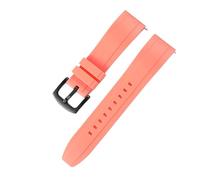 ROUREOX 18/20/22/24/26MM Waterproof Silicone Rubber Watch Strap Straight End Sports Band Breathable Comfortable Unisex for Omega Seamaster/Longines Conquest-Pink 20MM