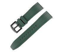 ROUREOX 18/20/22/24/26MM Waterproof Silicone Rubber Watch Strap Straight End Sports Band Breathable Comfortable Unisex for Omega Seamaster/Longines Conquest-Green 18MM