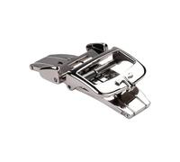ROUREOX 18mm Deployment Clasp Stainless Steel - Push Button Watch Buckle Silver, Butterfly Strap Fastener - Wristwatch Band Repair Parts for Jaeger-LeCoultre-Silvery