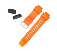 ROUREOX 18mm Notched Silicone Watch Strap 35mm Outer Width Rubber Replacement Band Sports Wristbelt Metal Buckle for CASIO PRO Trek-A6