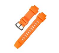 ROUREOX 18mm Notched Silicone Watch Strap 35mm Outer Width Rubber Replacement Band Sports Wristbelt Metal Buckle for CASIO PRO Trek-A7
