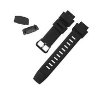 ROUREOX 18mm Notched Silicone Watch Strap 35mm Outer Width Rubber Replacement Band Sports Wristbelt Metal Buckle for CASIO PRO Trek-A4