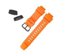 ROUREOX 18mm Notched Silicone Watch Strap 35mm Outer Width Rubber Replacement Band Sports Wristbelt Metal Buckle for CASIO PRO Trek-A8