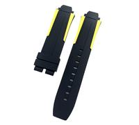 ROUREOX 18MM Premium Silicone Rubber Watch Strap Durable Waterproof Band for Casual & Formal Watches for Tissot Quickster T111417-Yellow 18MM