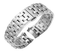 ROUREOX 19MM 316L Stainless Steel Curved End Watch Strap, Solid Metal Replacement Watch Bracelet for Tissot 1853 T-Classic T065-Silver 19MM