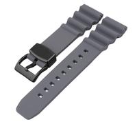 ROUREOX 20/22mm Men's Silicone Watch Strap Waterproof Rubber Replacement Sports Band for Seiko Prospex SRPD55K1/SPB323J1/SRP777K2/SBDC081/SBBN043-Grey + Black 20MM