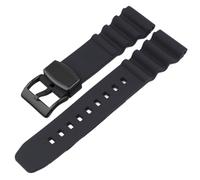 ROUREOX 20/22mm Men's Silicone Watch Strap Waterproof Rubber Replacement Sports Band for Seiko Prospex SRPD55K1/SPB323J1/SRP777K2/SBDC081/SBBN043-Black + Black 20MM