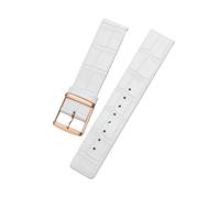 ROUREOX 20mm Elegant Watch Strap Collection Mixed Textures Quality Replacement Watchbands with Pin Clasp for CK K2G211 K2Y236-White Rose Gold 20mm