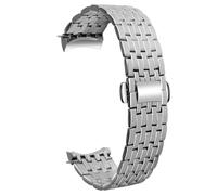 ROUREOX 20MM Men's Metal Replacement Watch Strap,Stainless Steel Curved End Watch Band for FIYTA Photographer Series DGA23001/DGA23007-Silver 20MM