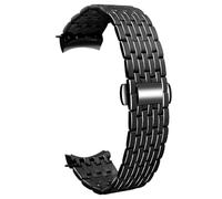 ROUREOX 20MM Men's Metal Replacement Watch Strap,Stainless Steel Curved End Watch Band for FIYTA Photographer Series DGA23001/DGA23007-Black 20MM