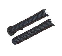 ROUREOX 20mm Silicone Watch Strap Stitched Rubber Band Waterproof Sports Wristbelt Metal Deployment Clasp for Omega Seamaster 300-A13
