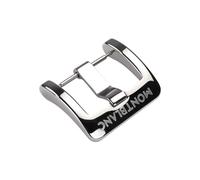 ROUREOX 20mm Stainless Steel Watch Buckle Polished Pin Clasp Strap Connector Replacement Repair Accessory for MONTBLANC-Silver 20mm