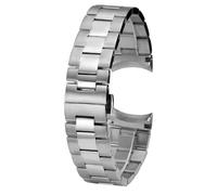 ROUREOX 21MM Men's Stainless Steel Replacement Watch Strap, Solid Metal Deployment Watch Bracelet for Tissot 1853 T-Classic Tradition T127407A/T127410A-Silver 21MM